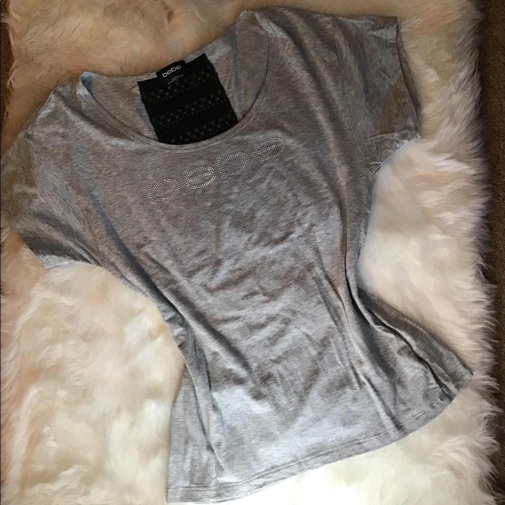 Bebe studded graphic tee